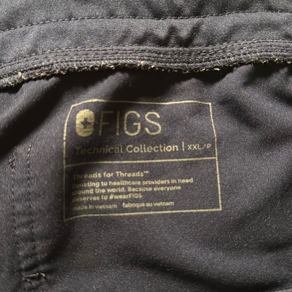 Figs High Waisted Zamora Navy Scrub Pants XXL/P - Picture 5 of 5